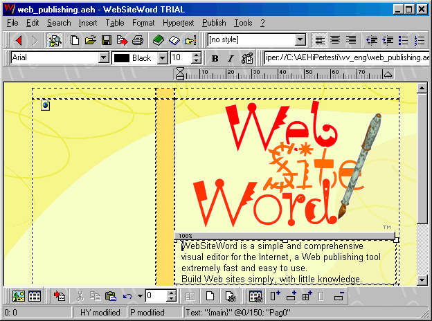 Screenshot of WebSiteWord